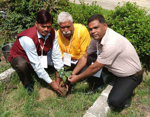 सुशीला देवी की पुण्य स्मृति में पीपल का पौधारोपण, पर्यावरण संरक्षण का दिया संदेश